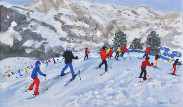 ANDREW MACARA  - skiers, val gardena, italy