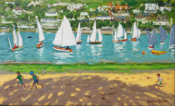 ANDREW MACARA  - preparing for the race, salcombe