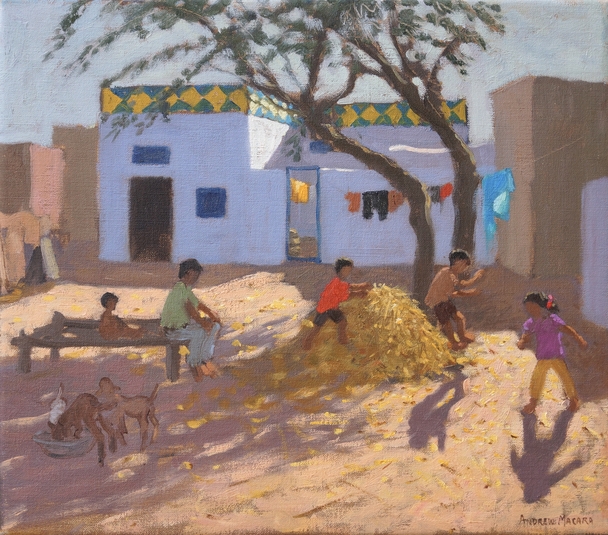 ANDREW MACARA  - playing in the hay, india