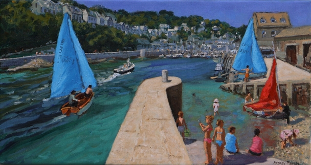 ANDREW MACARA  - returning boats, looe, cornwall