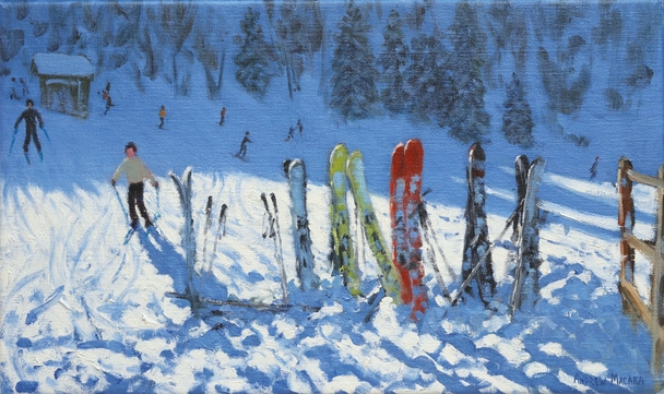 ANDREW MACARA  - skis and poles, samoens, grand massif, france