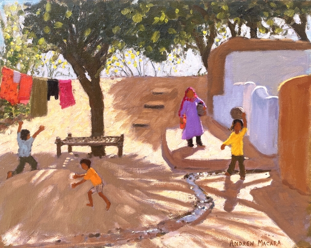 Mother and three children, Pushkar, India