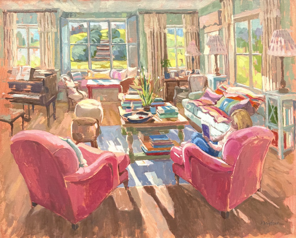 Annabel Playfair - sunlight in the garden room