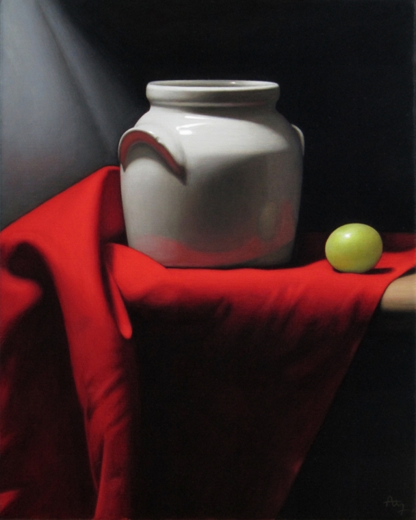 Still Life with Jug and Red Drapery