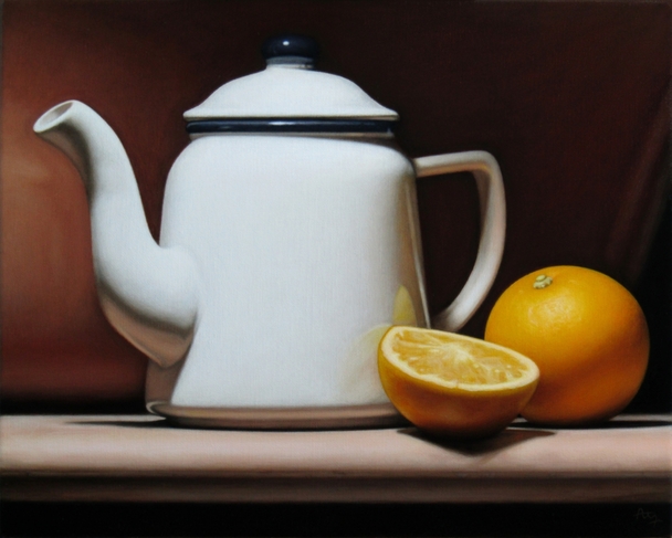 Still Life with Teapot and Lemons