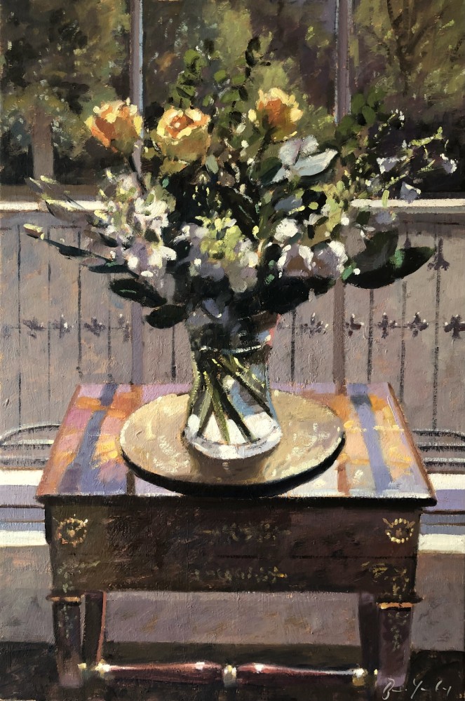 Bruce Yardley - Flowers on a Charles X Table