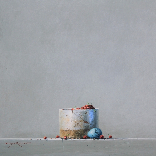 BRYAN HANLON - glazed pot, berries and thrush egg
