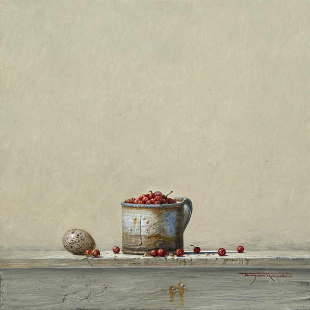 BRYAN HANLON - redcurrants and coot