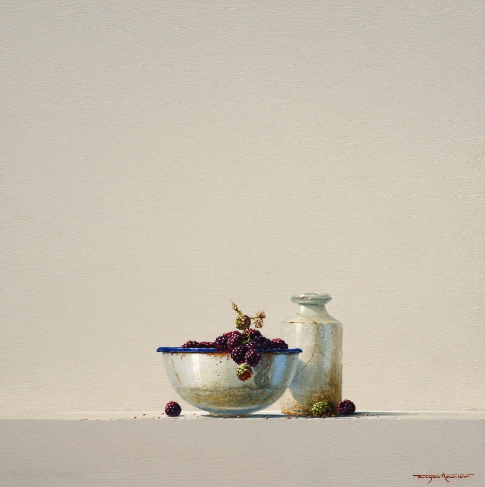 BRYAN HANLON - blackberries and glazed pot