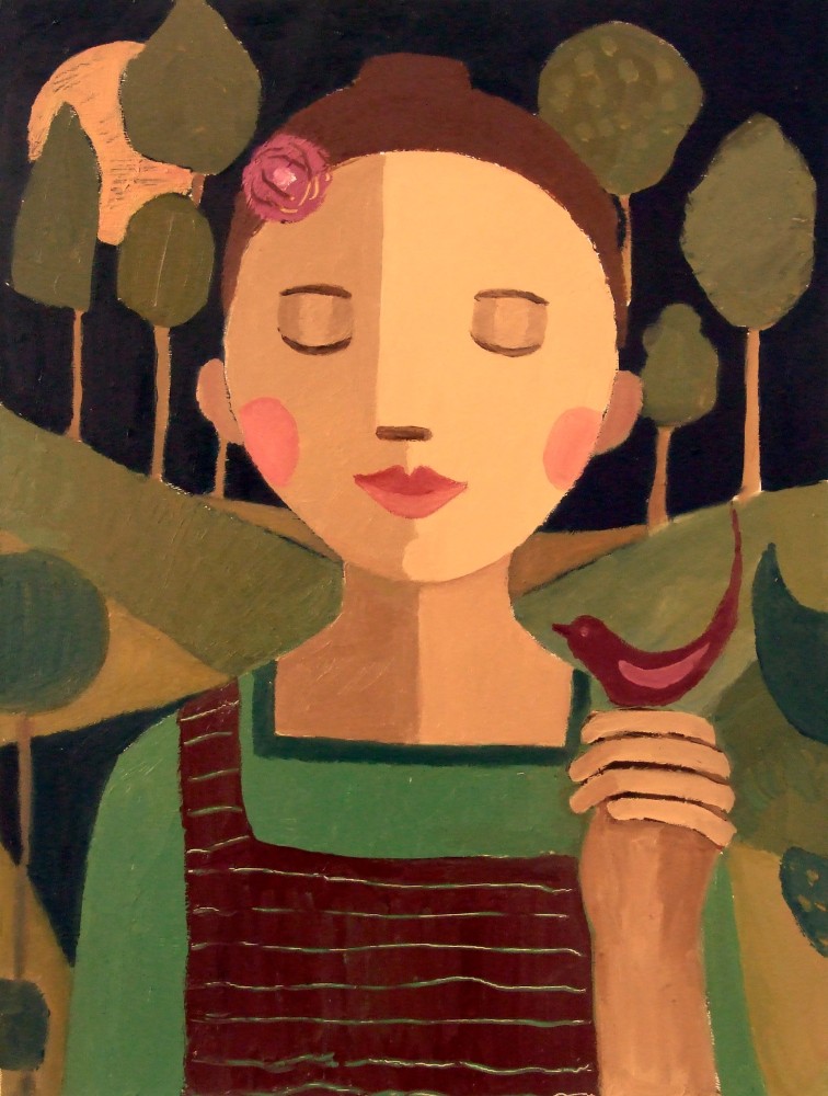 Scottish Artist CATRIONA MILLAR - Red Bird