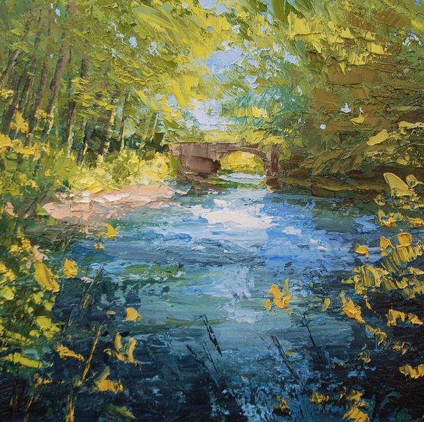 Sunlit River Bank 
