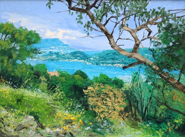 British Artist COLIN CARRUTHERS - View of Cap Ferrat