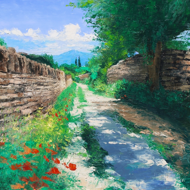 COLIN CARRUTHERS - dappled path, gordes