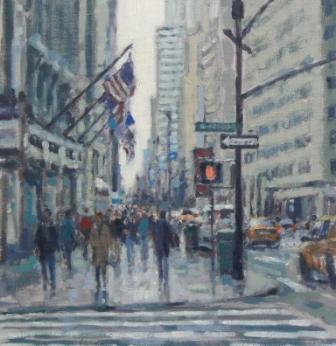 DAVID FARREN - pedestrians, fifth avenue, new york
