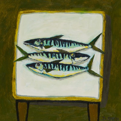 DAVID SMITH - mackerel on a white table