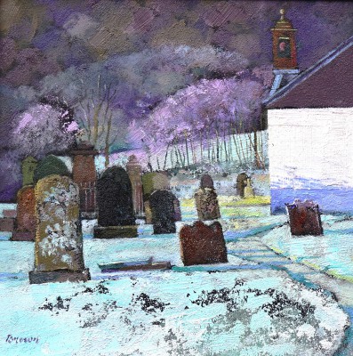 DAVY BROWN - winter, glendaruel churchyard