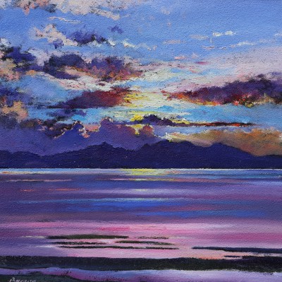 Scottish Artist DAVY BROWN - Arran from Kintyre