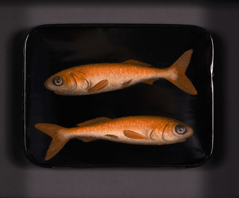 Scottish Artist DONALD PROVAN - Double Gold on Black