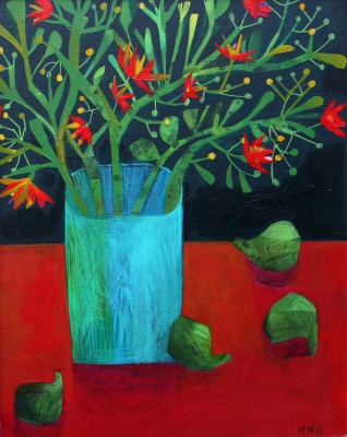 ESTE MACLEOD - four figs on a red table