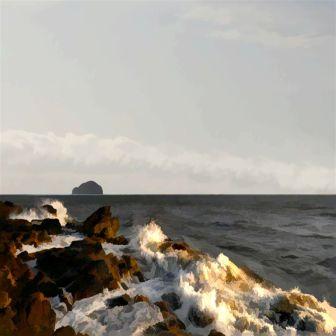 Bass Rock from Rocky Shore