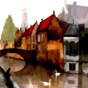 IAN LEDWARD - romantic view of brugge
