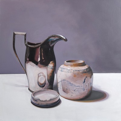 Silver with Tea Caddy