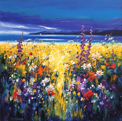 JEAN FEENEY - wildflowers in the meadow, isle of arran