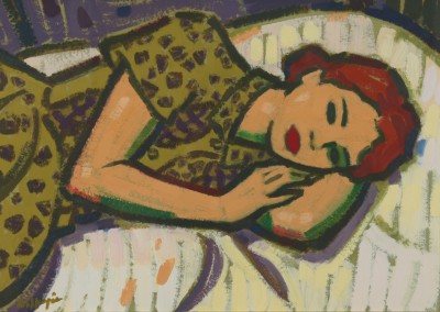 JOAN GILLESPIE - girl in a gold dress