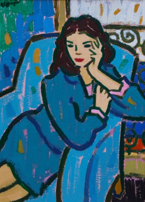 Scottish Artist JOAN GILLESPIE - The Blue Armchair