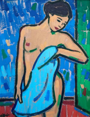 JOAN GILLESPIE - standing nude figure