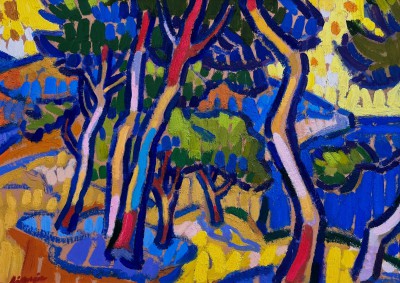 JOAN GILLESPIE - pine trees, mallorca ii