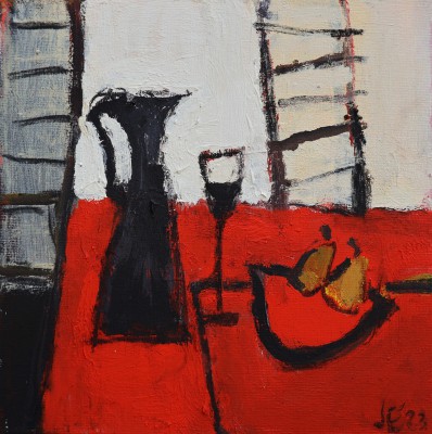 British Artist John Evans - Black Jug