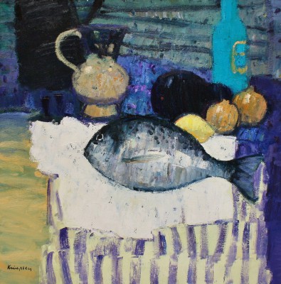 JOHN KINGSLEY - still life with sea bass