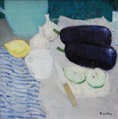 JOHN KINGSLEY - still life with aubergines