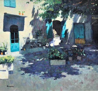 JOHN KINGSLEY - shaded courtyard, st-remy-de-provence