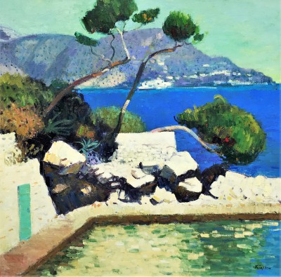 JOHN KINGSLEY - coastal pines, cap ferrat