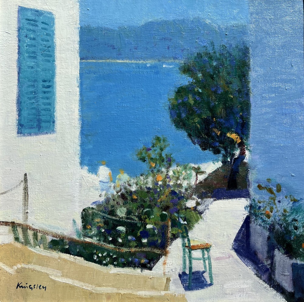 Scottish Artist JOHN KINGSLEY - Afternoon Shadows, Crete 