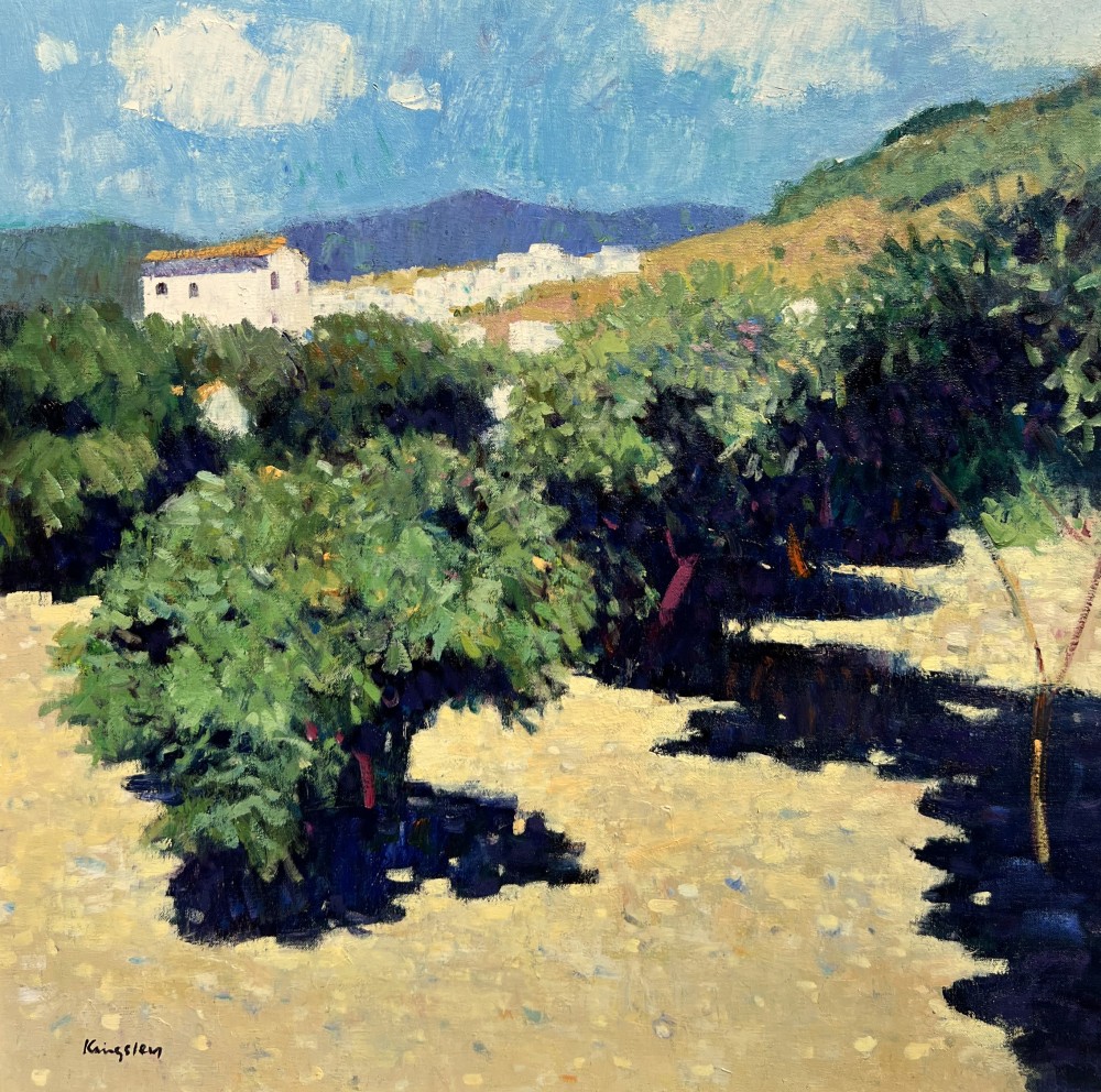 Scottish Artist JOHN KINGSLEY - Orchard, Archez, Spain