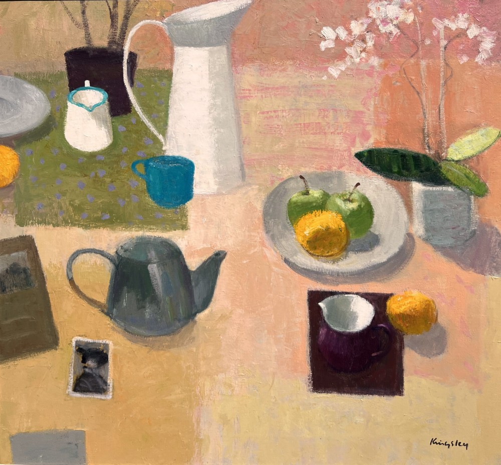 Scottish Artist JOHN KINGSLEY - Still Life with Teapot