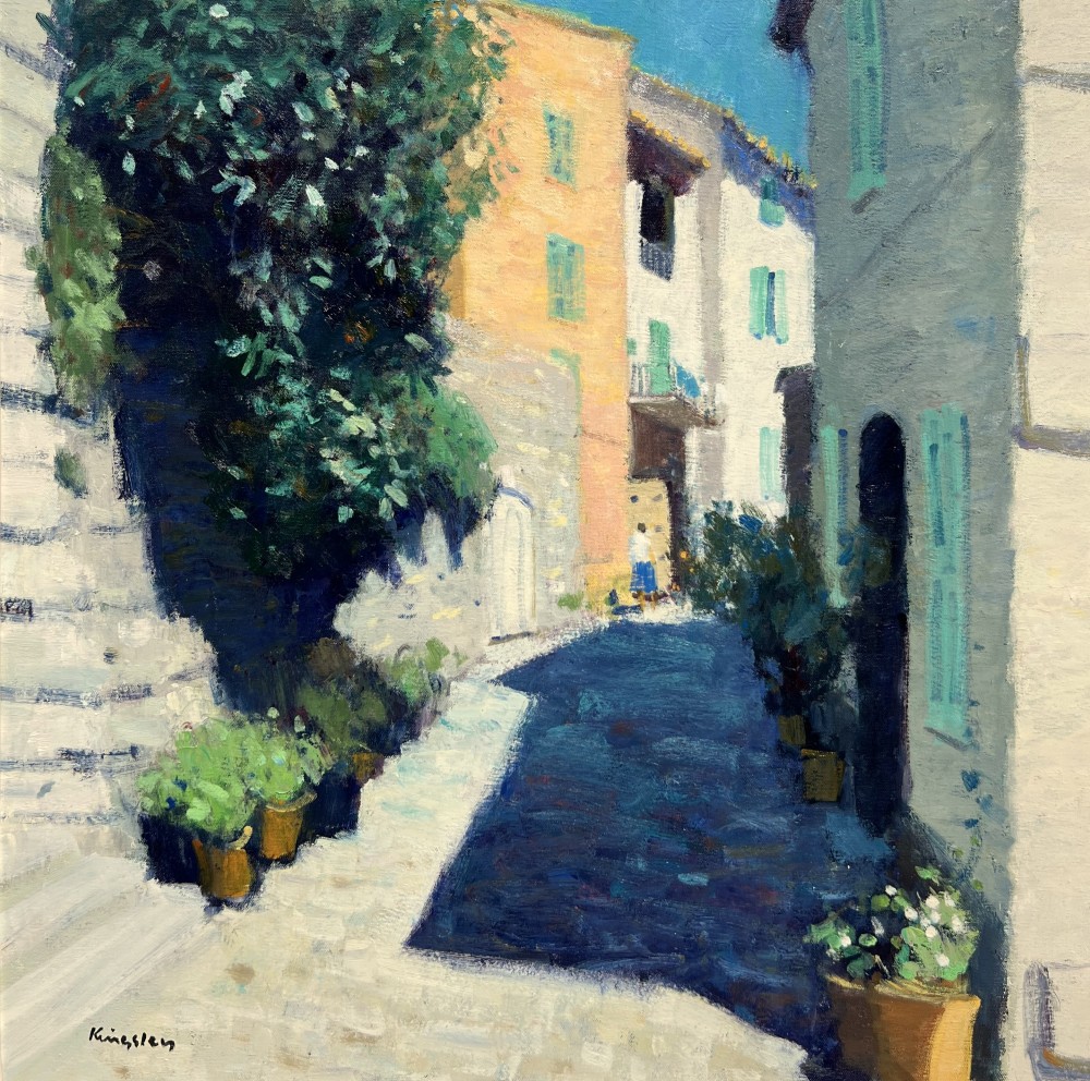 Scottish Artist JOHN KINGSLEY - Afternoon Shadows, Villefranche-sur-Mer