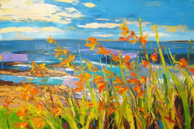 JUDITH BRIDGLAND - montbretia in sea breeze, portrush