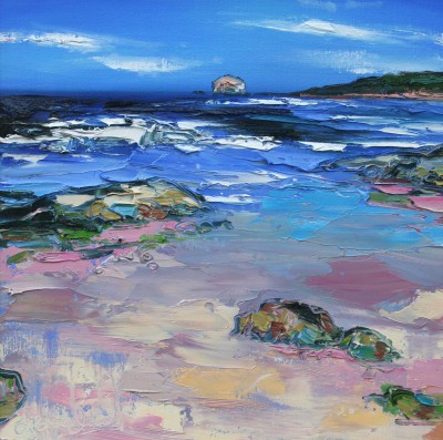 JUDITH BRIDGLAND - white caps on the waves, bass rock