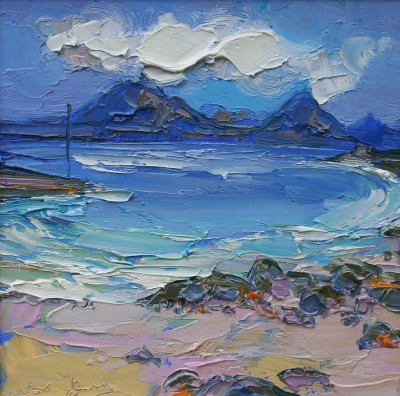 JUDITH BRIDGLAND - cuillins from the harbour, elgol