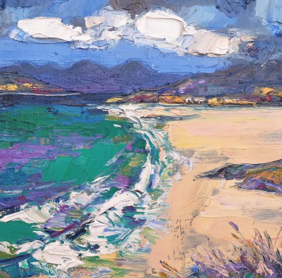 JUDITH BRIDGLAND - green waves, seilbost beach, harris