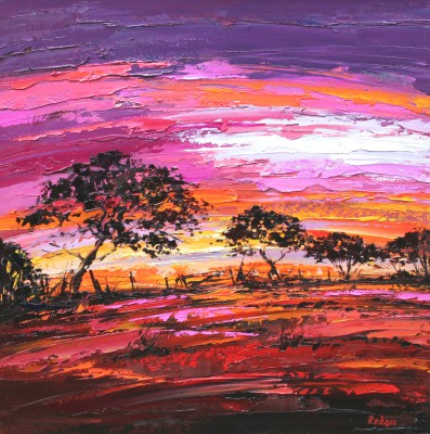 Sunset Through the Hedgerow