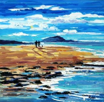 LYNN RODGIE - strolling on the beach, north berwick