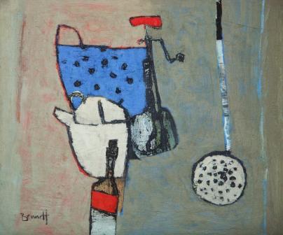 MARGARETANN BENNETT - arrangement with blue colander