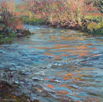 MARK PRESTON - blue and gold, the river ecclesbourne