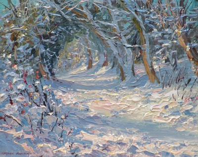 MARK PRESTON - snow covered trees, markeaton