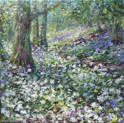 MARK PRESTON - sunlit ramsons and bluebells
